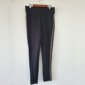 Alice Blue Leggings with Metallic Stripe